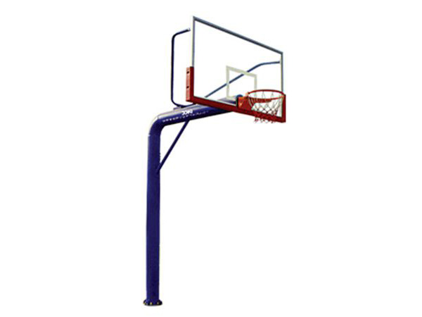 inground round pipe basketball stand